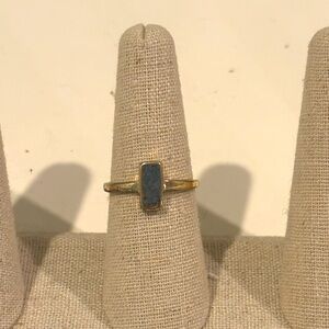 Gold and Blue Geode Ring